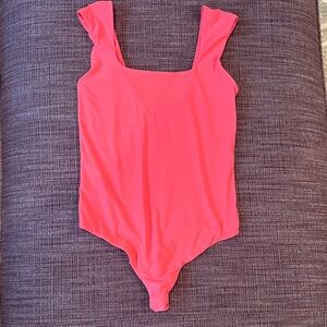 Aerie Smoothez Vibrant Pink One-Piece bodysuit - Small